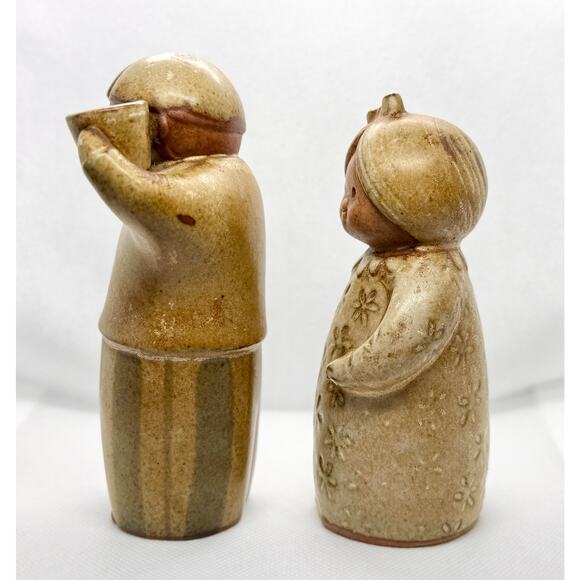 Vintage Fitz And Floyd Stoneware Japan Figurines - Boy & Girl Set - Picture 4 of 10